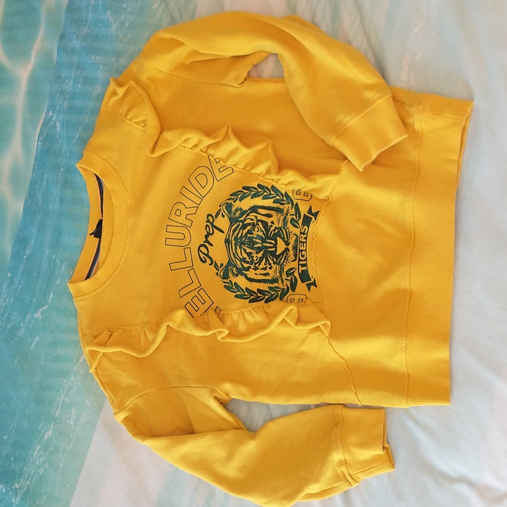 Art Class Tigers Ruffled Pullover Sweatshirt 10/12
